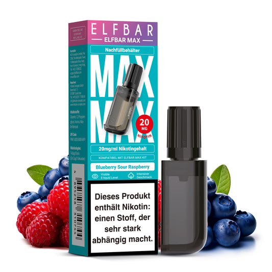 Blueberry Sour Raspberry Prefilled Max Pod Container 10ml