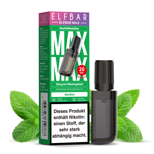 Menthol Prefilled Max Pod Container 10ml