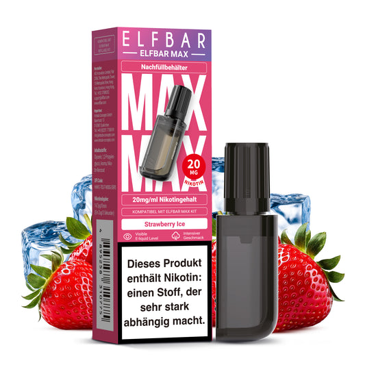 Strawberry Ice Prefilled Max Pod Container 10ml