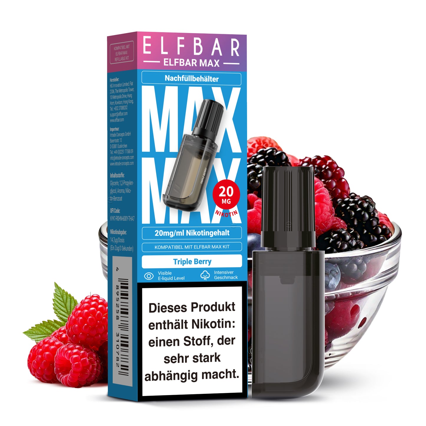 Triple Berry Prefilled Max Pod Container 10ml
